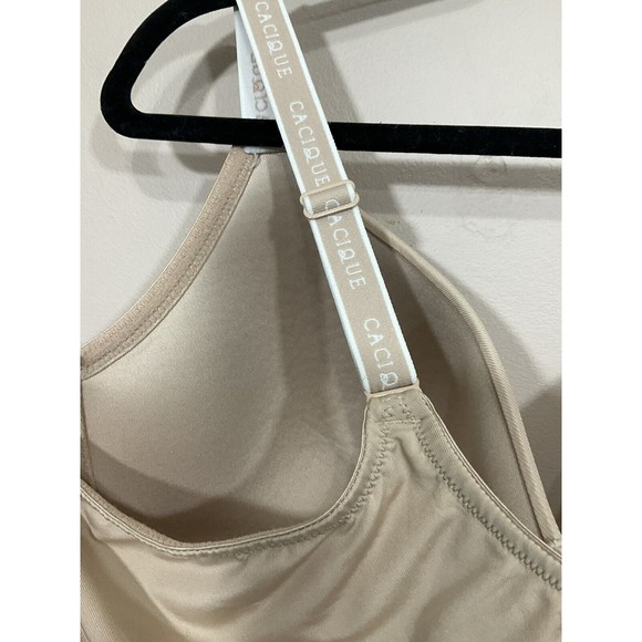 Cacique Lightly Line T-Shirt Bra 46D Beige Underwire Padded Cups Nude - Picture 4 of 6